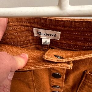 Madewell Rust High-Waisted Skirt